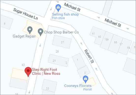 Step Right Foot Clinic - New Ross Map